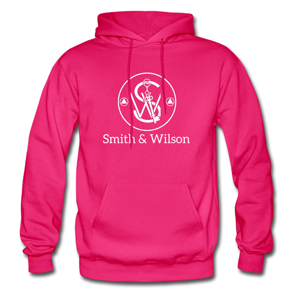 Smith & Wilson Hoodie (Front & Back with Slogan) - fuchsia