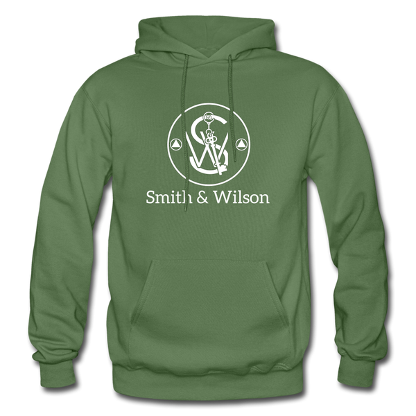 Smith & Wilson Hoodie (Front & Back with Slogan) - military green