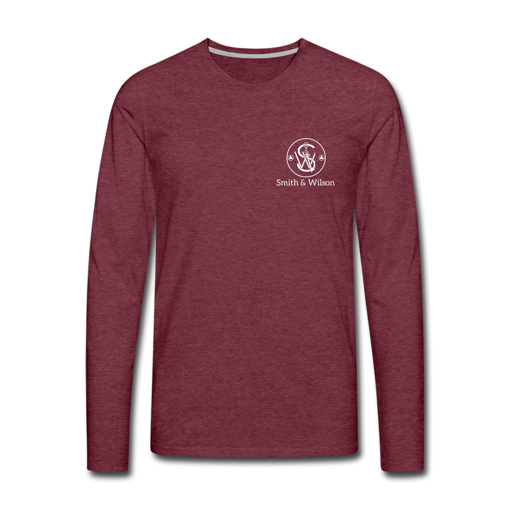 Smith & Wilson Long Sleeved Shirt - heather burgundy