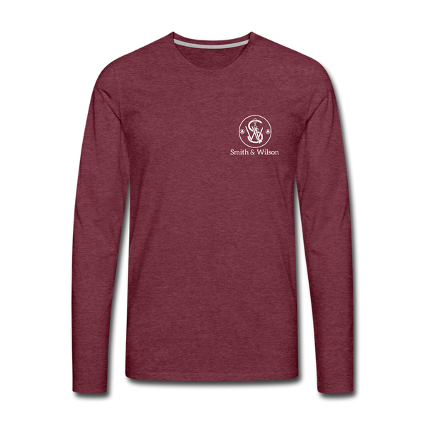 Smith & Wilson Long Sleeved Shirt - heather burgundy