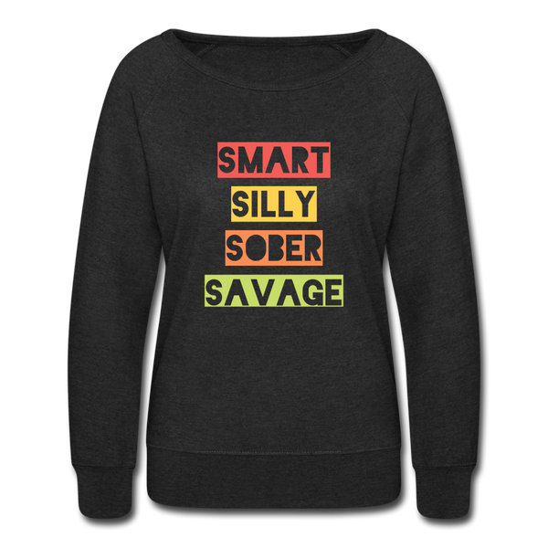 Sober Savage Crewneck Sweatshirt - heather black