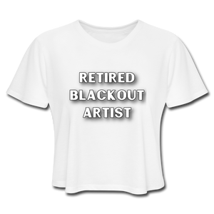 Retired Blackout Artist Cropped TShirt - white