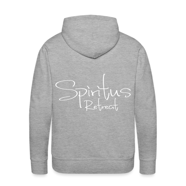 Spiritus Retreat Hoodie Logo on Front, Retreat on Back - heather grey