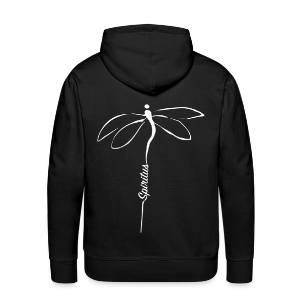 Spiritus Retreat Hoodie Logo on Front, Dragonfly on Back - black
