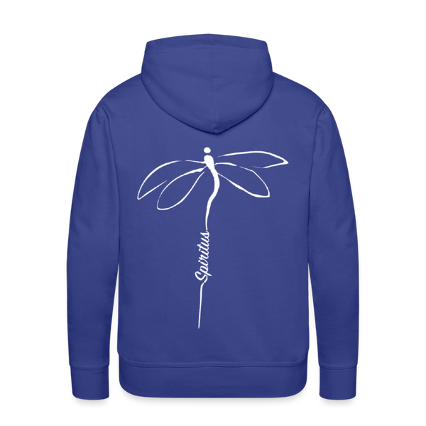 Spiritus Retreat Hoodie Logo on Front, Dragonfly on Back - royal blue