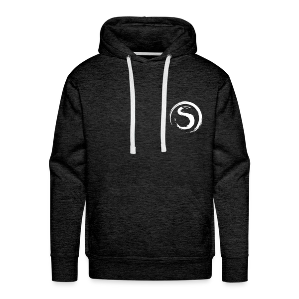 Spiritus Retreat Hoodie Logo on Front, Dragonfly on Back - charcoal grey