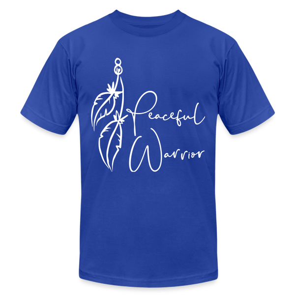 Peaceful Warrior TShirt - royal blue