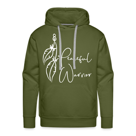 Peaceful Warrior Hoodie - olive green