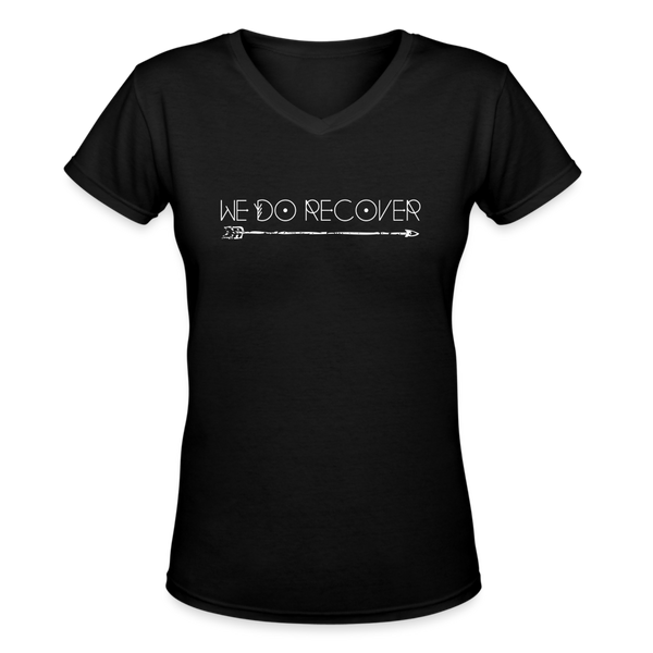We Do Recover Women's VNeck TShirt - black