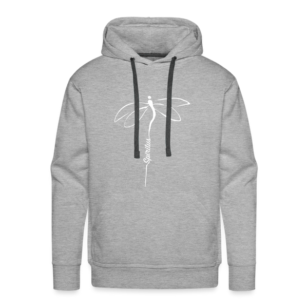 Spiritus Retreat Hoodie Spiritus Dragonfly Tail on Front - heather grey